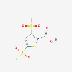 5-Chlorosulfonyl-3-methylsulfonylthiophene-2-carboxylic acid