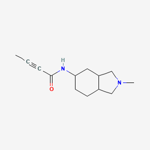 molecular formula C13H20N2O B2539337 N-(2-Methyl-1,3,3a,4,5,6,7,7a-octahydroisoindol-5-yl)but-2-ynamide CAS No. 2411238-66-7