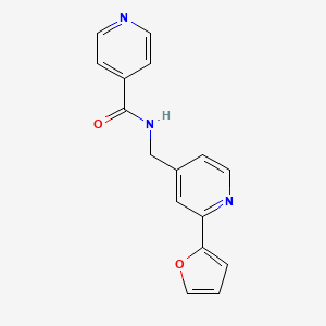 N-((2-(furan-2-yl)pyridin-4-yl)methyl)isonicotinamide