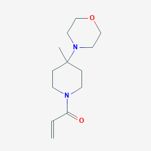 molecular formula C13H22N2O2 B2539371 1-(4-Methyl-4-morpholin-4-ylpiperidin-1-yl)prop-2-en-1-one CAS No. 2188733-55-1