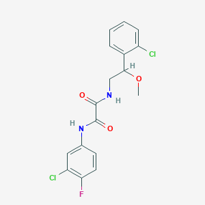 molecular formula C17H15Cl2FN2O3 B2539383 N1-(3-氯-4-氟苯基)-N2-(2-(2-氯苯基)-2-甲氧基乙基)草酰胺 CAS No. 1788677-00-8