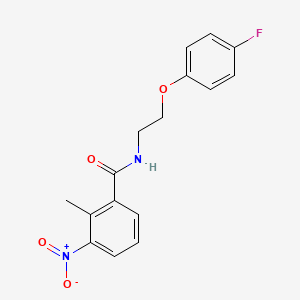 molecular formula C16H15FN2O4 B2539387 N-[2-(4-fluorophenoxy)ethyl]-2-methyl-3-nitrobenzamide CAS No. 1105228-15-6