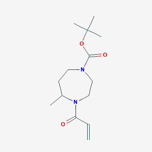 molecular formula C14H24N2O3 B2539388 Tert-butyl 5-methyl-4-prop-2-enoyl-1,4-diazepane-1-carboxylate CAS No. 2361795-97-1