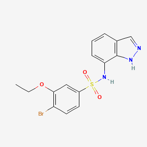 molecular formula C15H14BrN3O3S B2539400 4-bromo-3-ethoxy-N-(1H-indazol-7-yl)benzenesulfonamide CAS No. 873676-09-6