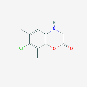 molecular formula C10H10ClNO2 B2539414 7-chloro-6,8-dimethyl-3,4-dihydro-2H-1,4-benzoxazin-2-one CAS No. 1797879-66-3