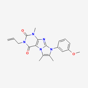 molecular formula C20H21N5O3 B2539430 6-(3-Methoxyphenyl)-4,7,8-trimethyl-2-prop-2-enylpurino[7,8-a]imidazole-1,3-dione CAS No. 896599-91-0