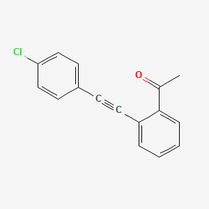 molecular formula C16H11ClO B2539434 1-(2-((4-Chlorophenyl)ethynyl)phenyl)ethanone CAS No. 1350843-85-4