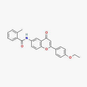 molecular formula C25H21NO4 B2539438 N-[2-(4-ethoxyphenyl)-4-oxo-4H-chromen-6-yl]-2-methylbenzamide CAS No. 923233-44-7