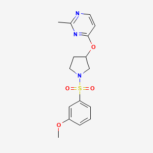 molecular formula C16H19N3O4S B2539443 4-{[1-(3-甲氧基苯磺酰基)吡咯烷-3-基]氧基}-2-甲基嘧啶 CAS No. 2034247-62-4