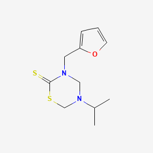 3-[(furan-2-yl)methyl]-5-(propan-2-yl)-1,3,5-thiadiazinane-2-thione