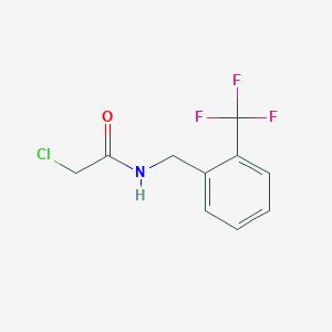 molecular formula C10H9ClF3NO B2539446 2-chloro-N-[[2-(trifluoromethyl)phenyl]methyl]acetamide CAS No. 959139-25-4