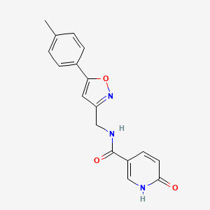 6-oxo-N-((5-(p-tolyl)isoxazol-3-yl)methyl)-1,6-dihydropyridine-3-carboxamide