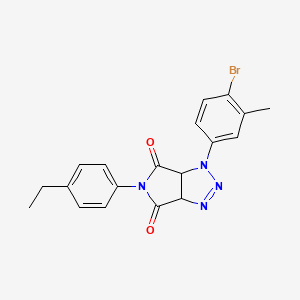 molecular formula C19H17BrN4O2 B2539465 1-(4-溴-3-甲基苯基)-5-(4-乙基苯基)-1,6a-二氢吡咯并[3,4-d][1,2,3]三唑-4,6(3aH,5H)-二酮 CAS No. 1172015-23-4