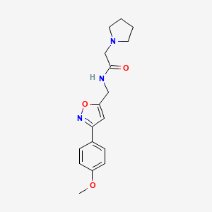 N-{[3-(4-methoxyphenyl)-5-isoxazolyl]methyl}-2-(1-pyrrolidinyl)acetamide