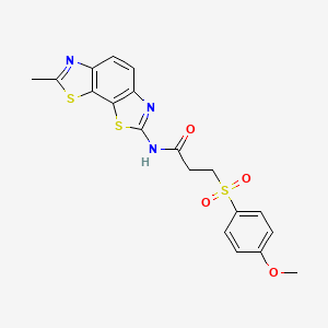 3-((4-methoxyphenyl)sulfonyl)-N-(7-methylbenzo[1,2-d:4,3-d']bis(thiazole)-2-yl)propanamide