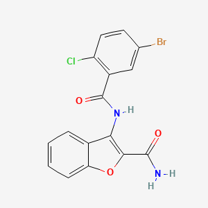 molecular formula C16H10BrClN2O3 B2539474 3-(5-Bromo-2-chlorobenzamido)benzofuran-2-carboxamide CAS No. 898373-30-3