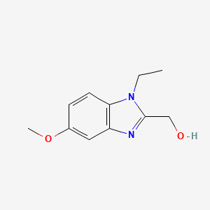 molecular formula C11H14N2O2 B2539482 (1-ethyl-5-methoxy-1H-1,3-benzodiazol-2-yl)methanol CAS No. 1367868-50-5