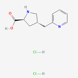 molecular formula C11H16Cl2N2O2 B2539486 (2S,4S)-4-(吡啶-2-基甲基)吡咯烷-2-羧酸二盐酸盐 CAS No. 1415039-23-4