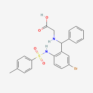 molecular formula C22H21BrN2O4S B2539488 2-[[[5-溴-2-[(4-甲基苯基)磺酰胺基]苯基]-苯甲基]氨基]乙酸 CAS No. 313254-95-4