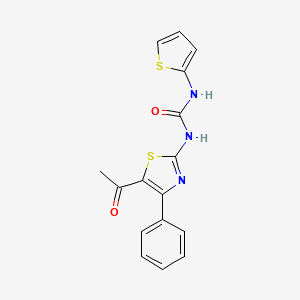 molecular formula C16H13N3O2S2 B2539489 1-(5-Acetyl-4-phenylthiazol-2-yl)-3-(thiophen-2-yl)urea CAS No. 1207000-68-7