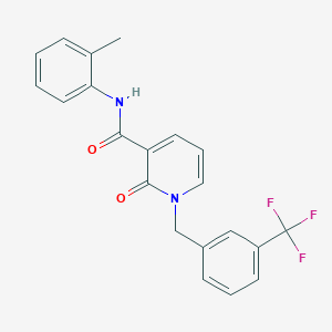 N-(2-methylphenyl)-2-oxo-1-[[3-(trifluoromethyl)phenyl]methyl]pyridine-3-carboxamide