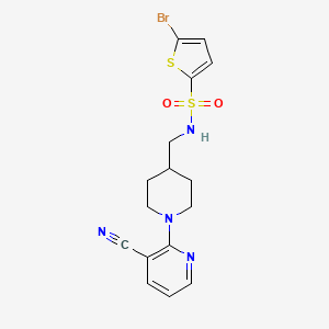 B2539502 5-bromo-N-((1-(3-cyanopyridin-2-yl)piperidin-4-yl)methyl)thiophene-2-sulfonamide CAS No. 1797563-03-1