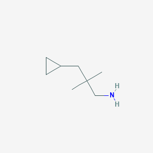 molecular formula C8H17N B2539509 Cyclopropanepropanamine, beta,beta-dimethyl- CAS No. 877201-33-7
