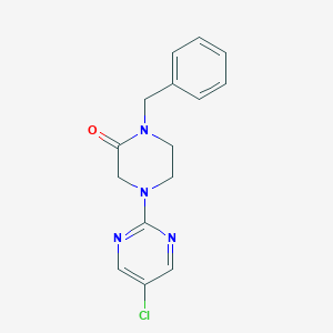 molecular formula C15H15ClN4O B2539511 1-Benzyl-4-(5-chloropyrimidin-2-yl)piperazin-2-one CAS No. 2415532-72-6