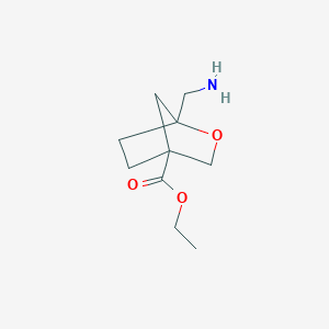 molecular formula C10H17NO3 B2539513 Ethyl 1-(aminomethyl)-2-oxabicyclo[2.2.1]heptane-4-carboxylate CAS No. 2287330-66-7