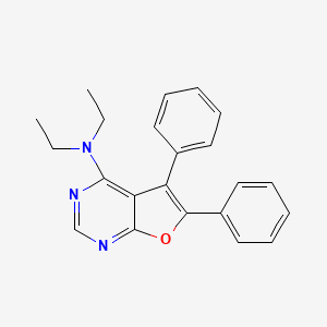 molecular formula C22H21N3O B2539514 N,N-diethyl-5,6-diphenylfuro[2,3-d]pyrimidin-4-amine CAS No. 106561-41-5