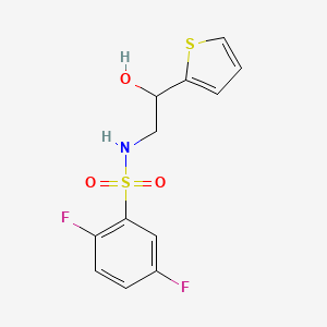 molecular formula C12H11F2NO3S2 B2539519 2,5-difluoro-N-(2-hydroxy-2-(thiophen-2-yl)ethyl)benzenesulfonamide CAS No. 1351649-22-3