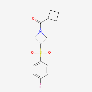 Cyclobutyl(3-((4-fluorophenyl)sulfonyl)azetidin-1-yl)methanone