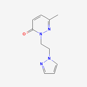molecular formula C10H12N4O B2539530 6-methyl-2-[2-(1H-pyrazol-1-yl)ethyl]-2,3-dihydropyridazin-3-one CAS No. 2195879-25-3