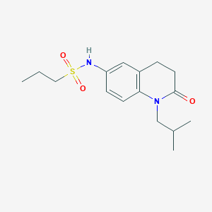 molecular formula C16H24N2O3S B2539532 N-(1-isobutyl-2-oxo-1,2,3,4-tetrahydroquinolin-6-yl)propane-1-sulfonamide CAS No. 941906-57-6