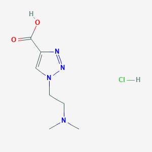 molecular formula C7H13ClN4O2 B2539540 1-[2-(二甲氨基)乙基]三唑-4-羧酸；盐酸盐 CAS No. 2411254-26-5