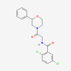 2,5-dichloro-N-(2-oxo-2-(2-phenylmorpholino)ethyl)benzamide