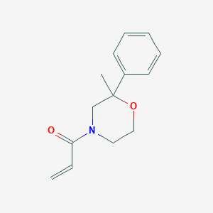 molecular formula C14H17NO2 B2539545 1-(2-Methyl-2-phenylmorpholin-4-yl)prop-2-en-1-one CAS No. 2361646-14-0