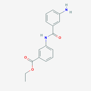 molecular formula C16H16N2O3 B2539546 Ethyl 3-(3-aminobenzamido)benzoate CAS No. 1307391-08-7