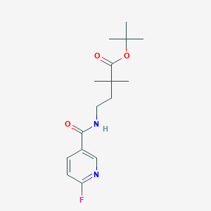 Tert-butyl 4-[(6-fluoropyridin-3-yl)formamido]-2,2-dimethylbutanoate