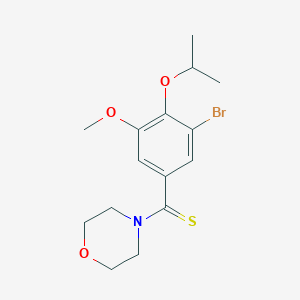 molecular formula C15H20BrNO3S B253956 (3-Bromo-5-methoxy-4-propan-2-yloxyphenyl)-morpholin-4-ylmethanethione 