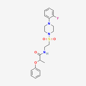 N-(2-((4-(2-fluorophenyl)piperazin-1-yl)sulfonyl)ethyl)-2-phenoxypropanamide