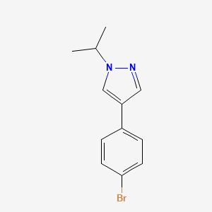 molecular formula C12H13BrN2 B2539564 4-(4-Bromophenyl)-1-isopropyl-1H-pyrazole CAS No. 1351386-41-8