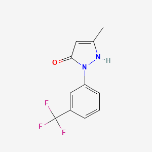 molecular formula C11H9F3N2O B2539565 3-methyl-1-[3-(trifluoromethyl)phenyl]-1H-pyrazol-5-ol CAS No. 302582-47-4