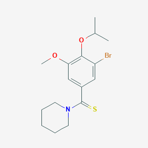 molecular formula C16H22BrNO2S B253957 1-(3-Bromo-4-isopropoxy-5-methoxybenzothioyl)piperidine 
