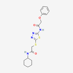 N-cyclohexyl-2-((5-(2-phenoxyacetamido)-1,3,4-thiadiazol-2-yl)thio)acetamide