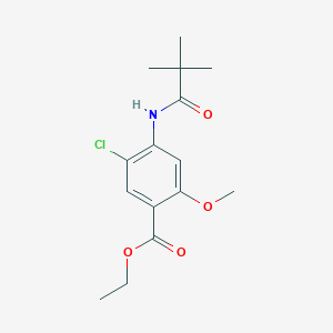 molecular formula C15H20ClNO4 B253959 Ethyl 5-chloro-4-[(2,2-dimethylpropanoyl)amino]-2-methoxybenzoate 