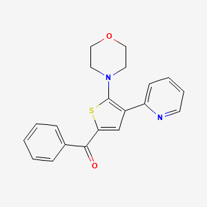 molecular formula C20H18N2O2S B2539590 [5-吗啉基-4-(2-吡啶基)-2-噻吩基](苯基)甲酮 CAS No. 339023-25-5