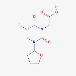 molecular formula C10H11FN2O5 B2539592 2-[5-氟代-2,6-二氧代-3-(氧杂环-2-基)-1,2,3,6-四氢嘧啶-1-基]乙酸 CAS No. 872103-36-1