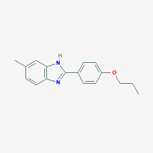 molecular formula C17H18N2O B253960 5-methyl-2-(4-propoxyphenyl)-1H-benzimidazole 