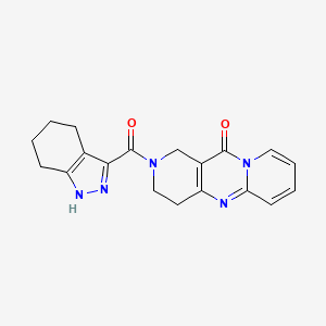 molecular formula C19H19N5O2 B2539600 2-(4,5,6,7-四氢-1H-吲唑-3-羰基)-3,4-二氢-1H-二吡啶并[1,2-a:4',3'-d]嘧啶-11(2H)-酮 CAS No. 2034413-10-8